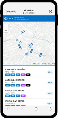 Find the nearest stop on the map.